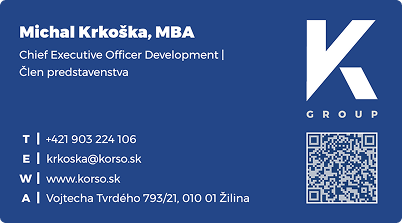 Návrh zadnej strany vizitky pre obchodníkov Apartmánového domu Jánošík